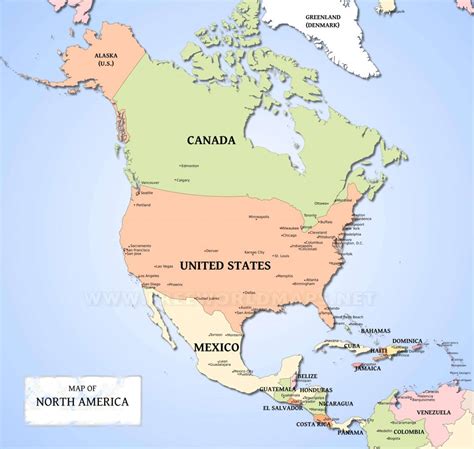 mapa de america del norte paises y capitales mapa images and photos