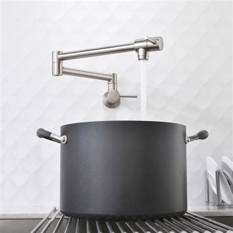 Augusts Matte Black Wall Mounted Kitchen Faucets Folding Kitchen Sink