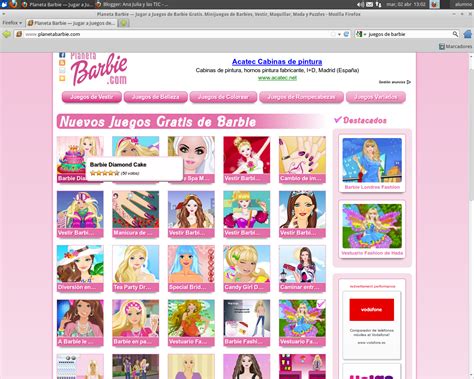 ¡vístela y vive las mejores aventuras! Ana Julia y las TIC: Juegos de Barbie