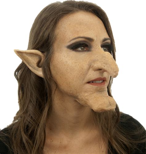 witch prosthetic nose and chin set adult party city