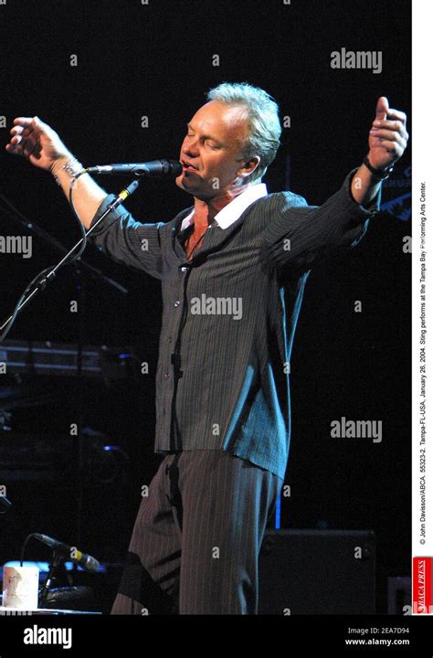 Sting Performs At The Tampa Bay Performing Arts Center On January 26
