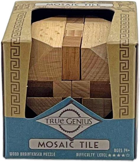 True Genius Mosaic Tile Puzzle Wooden Brainteaser Puzzle By Project