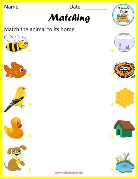 Match Things That Go Together Worksheets For Preschoolers