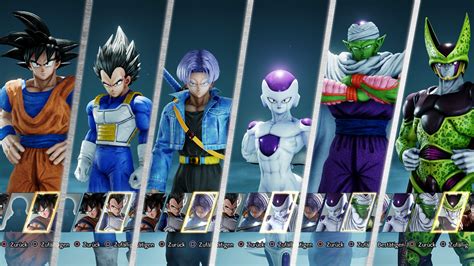 Dragon Ball Characters In Select Screen Rjumpforce