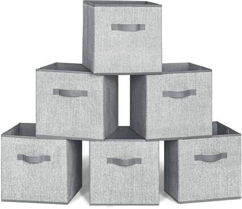 Buy 13x13x13 Cube Storage Bins 6 Pack Collapsible Fabric Storage Cubes