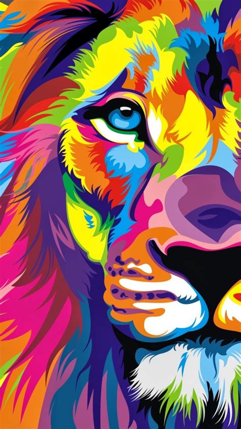 Wallpaper Lion Artwork Colorful Hd Creative Graphics