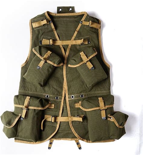 Zwjpw Ww2 Us Army D Day Assuault Vest Khaki And Army Green Replica At Amazon Men’s Clothing Store