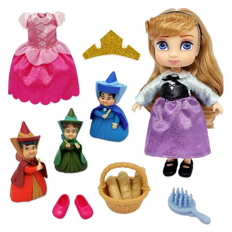 Aurora Disney Animators Collection Mini Doll Play Set Sleeping