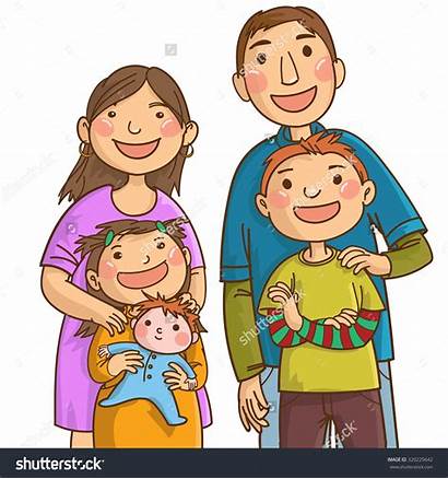 Father Mother Clipart Son Daughter Happy Stepmother