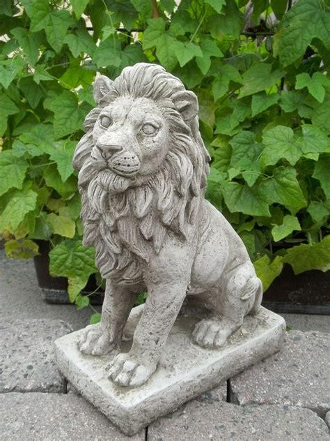 Big Lion Figurine Stone Lion Statue Garden Statue Lawn Etsy Australia