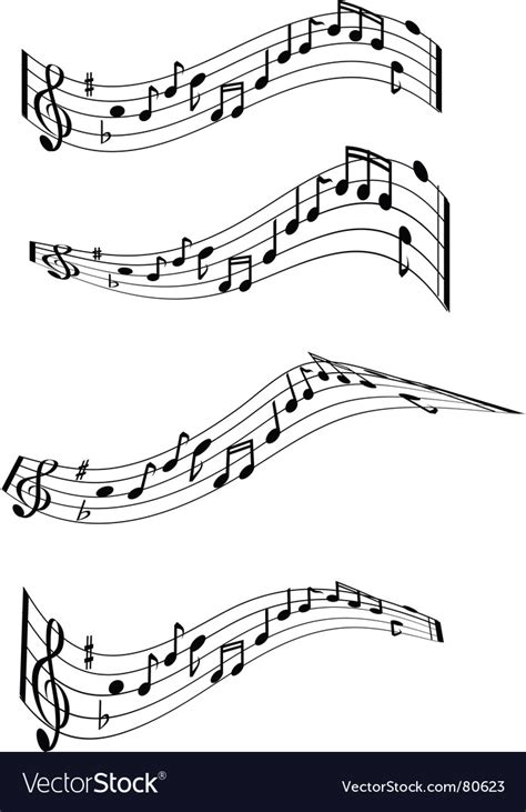 Music Note Swirls Royalty Free Vector Image Vectorstock