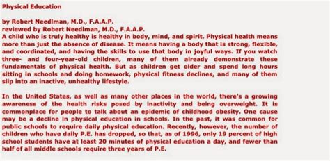 That's why we're still close to him and not afraid at all. Physical Education and More: Why Physical Education is ...