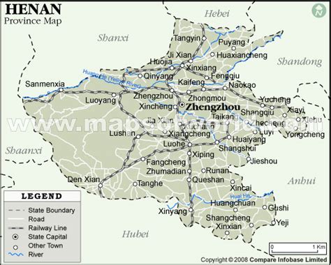 Henan Province Map Map Of Henan China