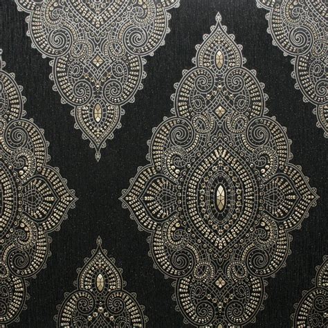 Jewel Black And Gold Wallpaper Graham And Brown