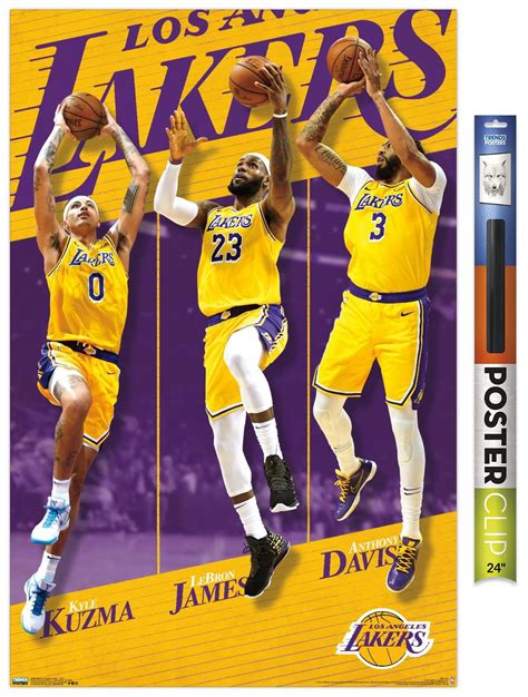 Nba Los Angeles Lakers Team Premium Poster And Poster Clip Bundle