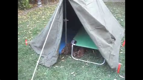 Army Surplus Pup Tent Youtube