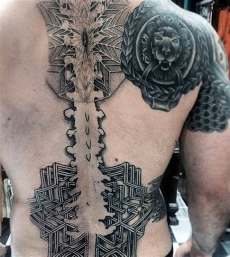 75 Spine Tattoos For Men Masculine Ink Design Ideas