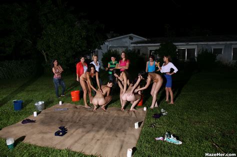 A Group Of Naked Girls With Blindfolds Have Xxx Dessert Picture
