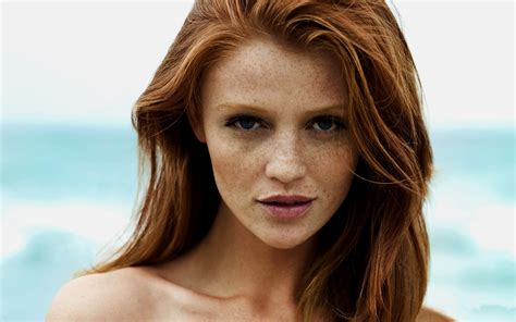 Hd Wallpaper Women Model Freckles Redhead Cintia Dicker