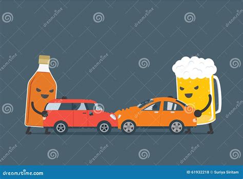 alcohol make car accident stock vector illustration of accident 61932218