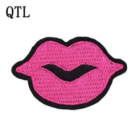5pcs Sex Lips Embroidery Patches For Clothing Shoes Iron On Transfer