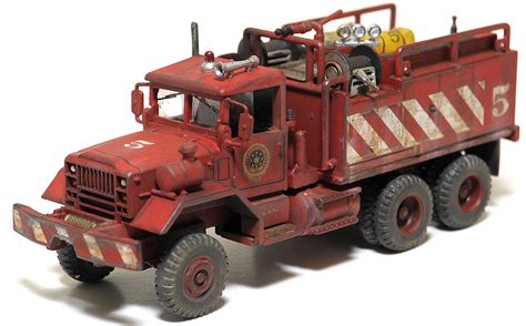187 Scale Weathered 5 Ton Rural Brush Fire Truck Model Truck Kits