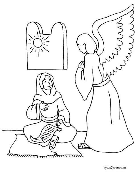 The Angel Visits Joseph Coloring Page Master Color