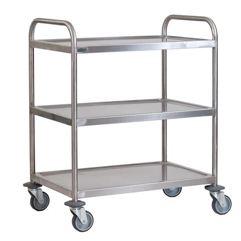 Stainless Steel 3 Tier Trolley Small Bedford Shelving Ltd