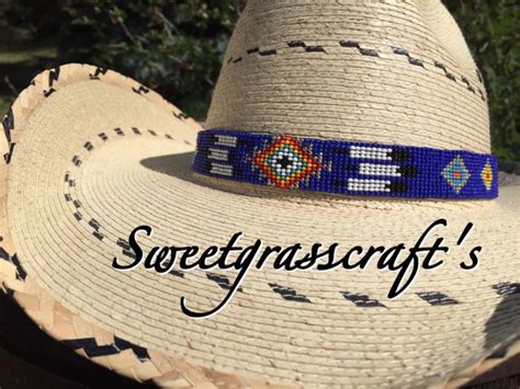Feather Beaded Cowboy Hat Band Choose Your Colour In 2020 Cowboy Hat