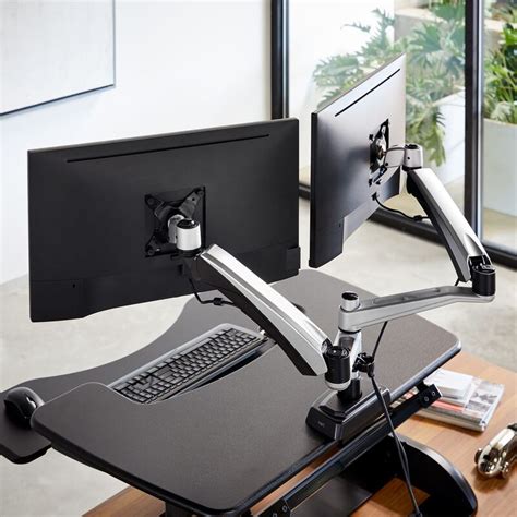 Dual Monitor Arm Standing Desks Office Furniture Varidesk Is Now Vari