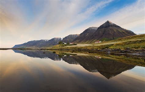 Wallpaper Sea Mountains Reflection Home Iceland Iceland Serenity