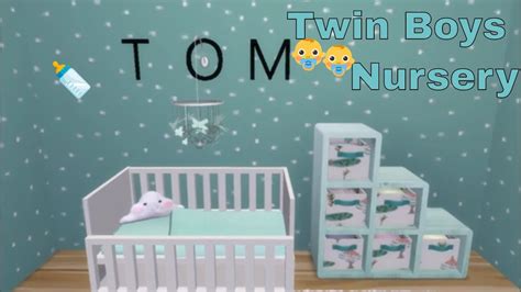 Twin Boys Nursery Virtual Tour Sims 4 Cc Links Youtube