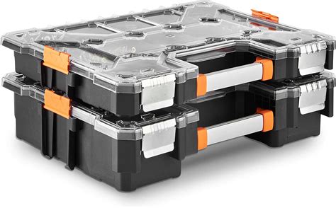 Vonhaus Interlockable Tool Adjustable Portable Storage Organizer Box 2