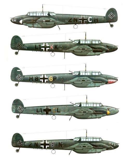 Messerschmitt Bf Heavy Fighter Luftwaffe Variants Luftwaffe Planes