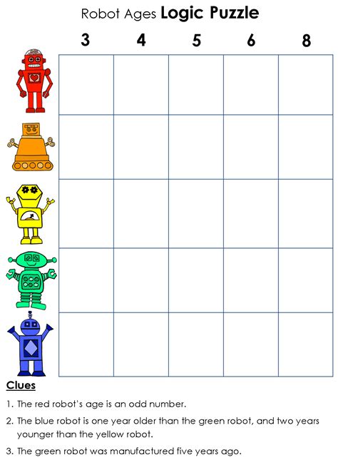 Logic Puzzles For Kids Printable