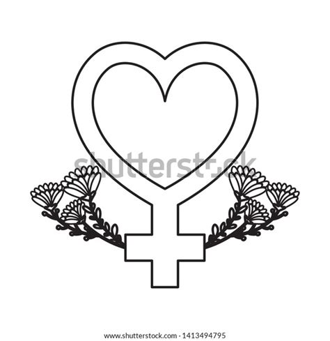 Gender Female Symbol Flowers Decoration Stock Vector Royalty Free 1413494795 Shutterstock