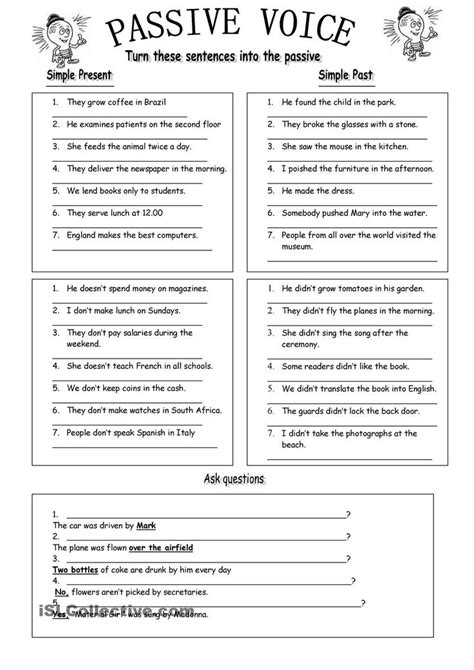 Active Passive Voice Worksheet