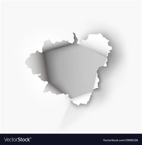 Hole Torn In Ripped Paper Royalty Free Vector Image