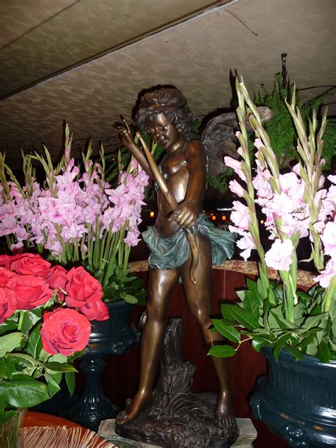Bronze Cupid Statue At Filomean Ristorante Georgetown Washington D C