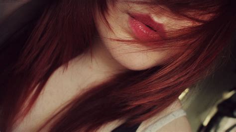 Red Lipstick Lips Redhead Women Closeup Wallpapers Hd