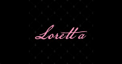 loretta typography pink script loretta sticker teepublic