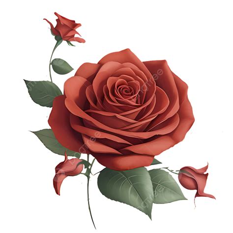 Natural Red Rose Flower Vector Rose Flower Red Rose Png And Vector With Transparent
