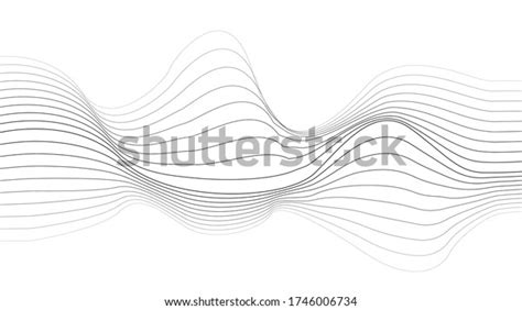 Abstract Flow Lines Background Wavy Stripes Stock Vector Royalty Free
