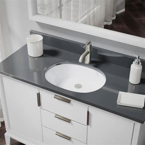 Rene Under Mount Porcelain Bathroom Sink In White With Pop Up Drain In Brushed Nickel R2 1005 W