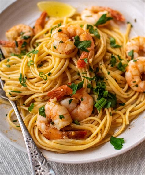 spicy shrimp scampi with linguine carolyn s cooking