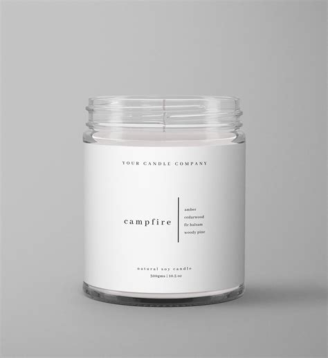 Editable Candle Label Template Minimal Style Candle Label Etsy
