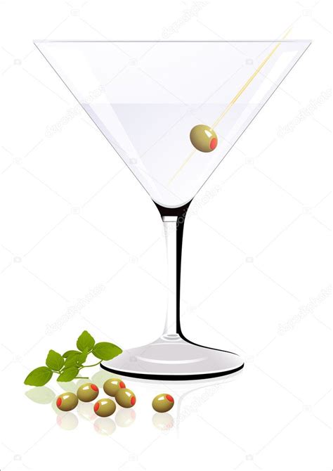 Cocktail With Olives Stock Vector Image By ©alegria 1743814