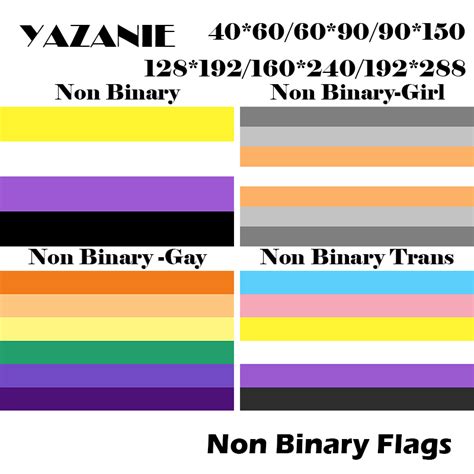 YAZANIE 128*192cm/160*240cm/192*288cm Large Big Rainbow LGBT Non Binary 