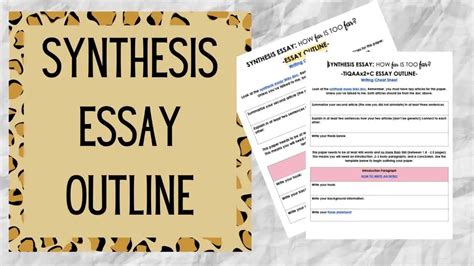 How To Write A Perfect Synthesis Essay Outline Wexamples