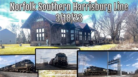 Norfolk Southern Trains On The Harrisburg Line 31823 Youtube